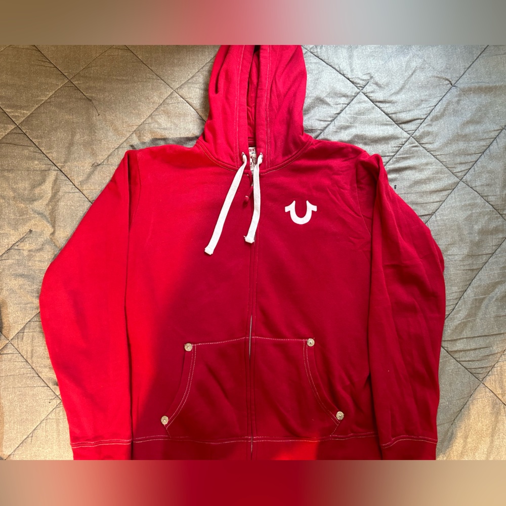 Item for sale- Red True Religion Hoodie